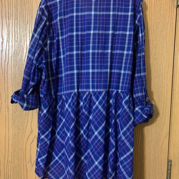 Size 2 torrid button up plaid tunic NWT - Picture 4 of 4